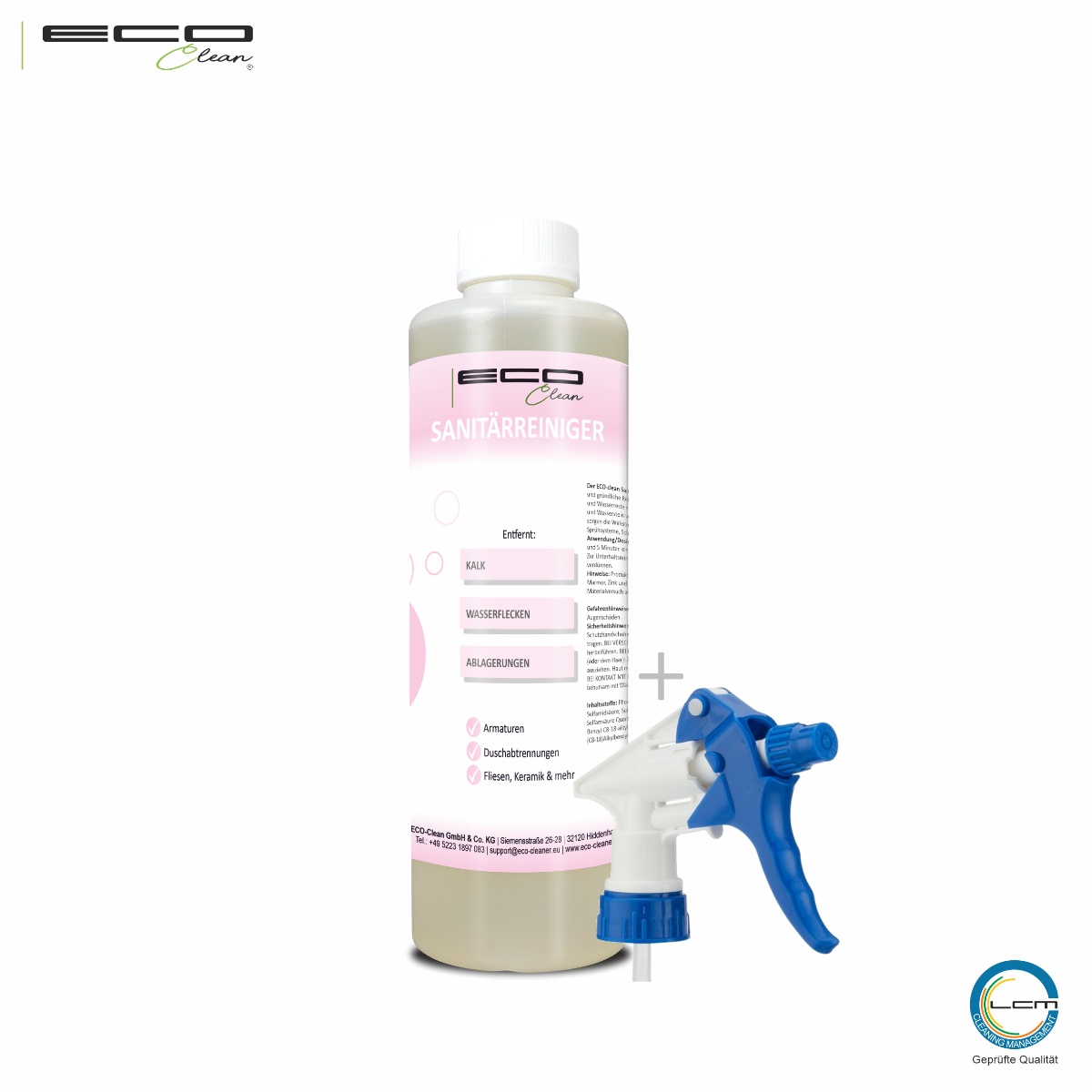 Eco-Clean by LcM®  ECO-Clean® Sanitärreiniger in 500ml Flasche